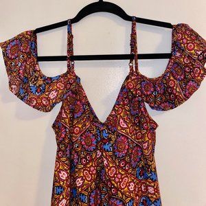 Boho Off-Shoulder Shift Dress